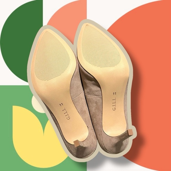 NWOT G.I.L.I. ‘Novelty Jill’ Pointed-Toe Pumps in “Mink Microsuede” Size 11 - Picture 13 of 13